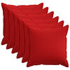 vidaXL Housse de coussin 6 pc HOUTEN Rouge 55 x 55 cm Lin synth&eacute;tique