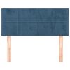 vidaXL T&ecirc;te de lit Bleu fonc&eacute; 100x5x78/88 cm Velours