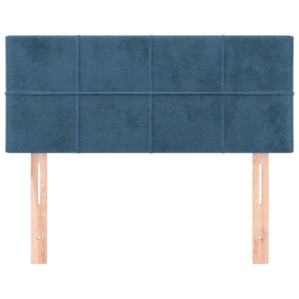 vidaXL T&ecirc;te de lit Bleu fonc&eacute; 100x5x78/88 cm Velours