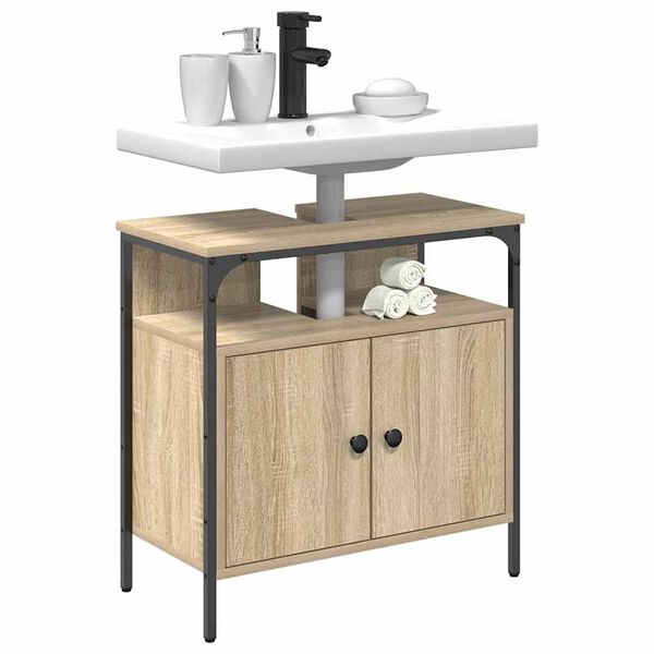 vidaXL Cabinet de salle de bain avec stockage Beige 60 x 30 x 60 cm