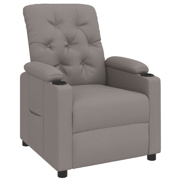 vidaXL Fauteuil inclinable Taupe Tissu