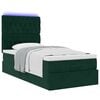vidaXL Cadre de lit ottoman avec matelas vert fonc&eacute; 80x200 cm velours