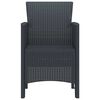 vidaXL Chaise de jardin 4 pcs Anthracite 53 x 49 x 85 cm PP