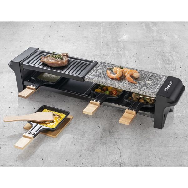 Bestron Gril &agrave; raclette ARG200BW 650 W Bois noir