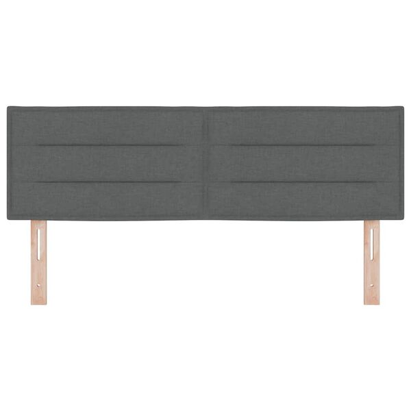 vidaXL Tête de lit avec tête de lit Gris foncé 144 cm Cuir synthétique