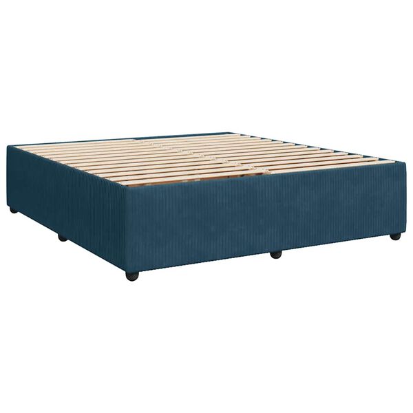 vidaXL Cadre de lit sans matelas bleu 180x200 cm velours