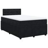 vidaXL Sommier &agrave; lattes de lit avec matelas noir 120x190 cm velours
