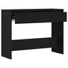 vidaXL Table console Ch&ecirc;ne noir 100 x 35 x 76,5 cm Bois d'ing&eacute;nierie