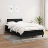 vidaXL Sommier &agrave; lattes de lit avec matelas Noir 120x200 cm Tissu