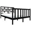 vidaXL Cadre de lit sans matelas noir bois de pin massif