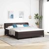 vidaXL Lit &agrave; ressorts avec matelas Marron fonc&eacute; 180 x 200 cm tissu