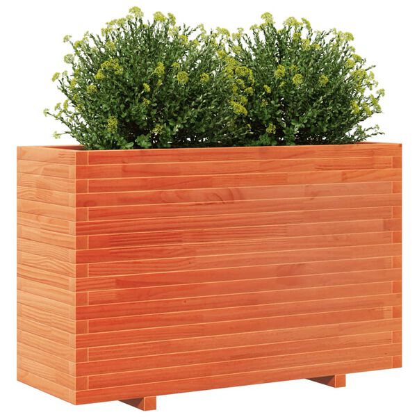 vidaXL Jardini&egrave;re cire marron 110x40x72,5 cm bois de pin massif