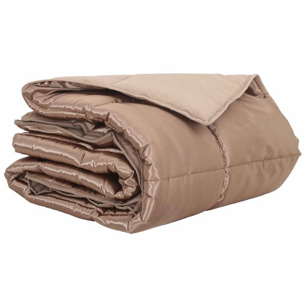 vidaXL Duvet d'&eacute;t&eacute; simple Dor&eacute; 220 x 155 cm Satin et Microfibre