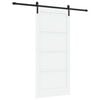 vidaXL Porte coulissante 93 x 202 cm Bois d'ing&eacute;nierie Blanc et noir