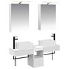 vidaXL Ensemble d'armoire de salle de bain 5 pcs Blanc