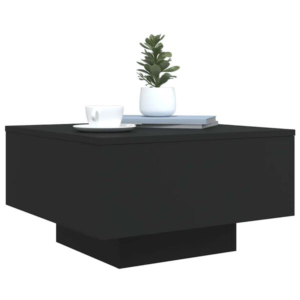 vidaXL Table basse noir 55x55x31 cm bois d'ing&eacute;nierie