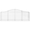 vidaXL Paniers &agrave; gabions arqu&eacute;s 25 pcs 200x30x60/80 cm Fer galvanis&eacute;