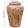 vidaXL Vase de décoration 40 x 60 cm Bois de teck solide