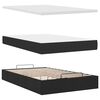 vidaXL Cadre de lit ottoman avec matelas noir 120x190 cm tissu