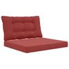 vidaXL Coussin de canap&eacute; d'ext&eacute;rieur 2 pcs Bordeaux Polyester