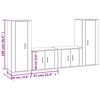 vidaXL Ensemble de meubles TV 4 pcs Ch&ecirc;ne marron Bois d'ing&eacute;nierie