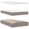 vidaXL Cadre de lit ottoman avec matelas taupe 120x200 cm tissu