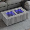 vidaXL Table basse avec LED infini sonoma gris 116x69x40 cm