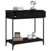 vidaXL Table console noir 75x34,5x75 cm bois d'ing&eacute;nierie