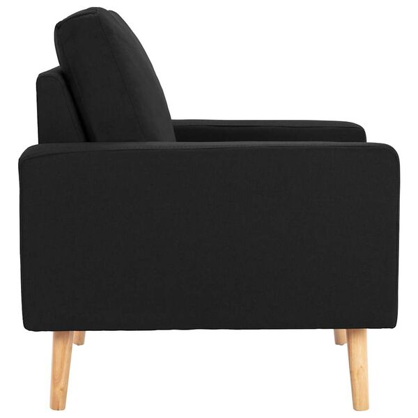 vidaXL Fauteuil Noir Tissu