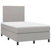 vidaXL Sommier &agrave; lattes de lit et matelas et LED Gris clair 120x200 cm