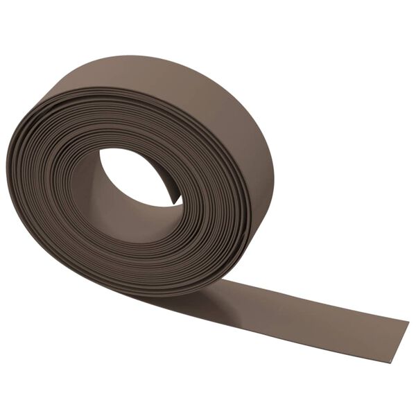vidaXL Bordure de jardin marron 10 m 15 cm polyéthylène