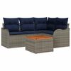 vidaXL Ensemble de canap&eacute; de jardin 5 pc Gris polyrotin