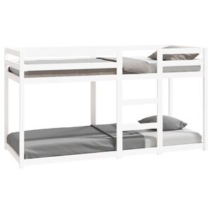 vidaXL Lit superpos&eacute; sans matelas blanc 80x200 cm bois de pin massif