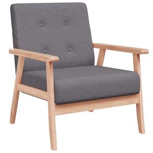 vidaXL Fauteuil Gris fonc&eacute; Tissu