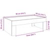 vidaXL Table basse avec LED infini sonoma gris 90x50x30 cm