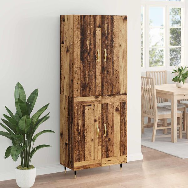 vidaXL Haut Armoire Bois Ancien 69,5 x 34 x 180 cm Bois d'ingénierie