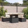 vidaXL Ensemble de salle &agrave; manger pour jardin 5 pcs Noir et Beige