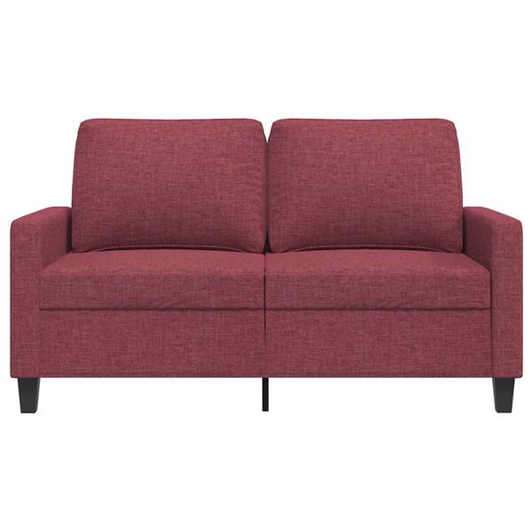 vidaXL Canap&eacute; &agrave; 2 places Rouge bordeaux 120 cm Tissu