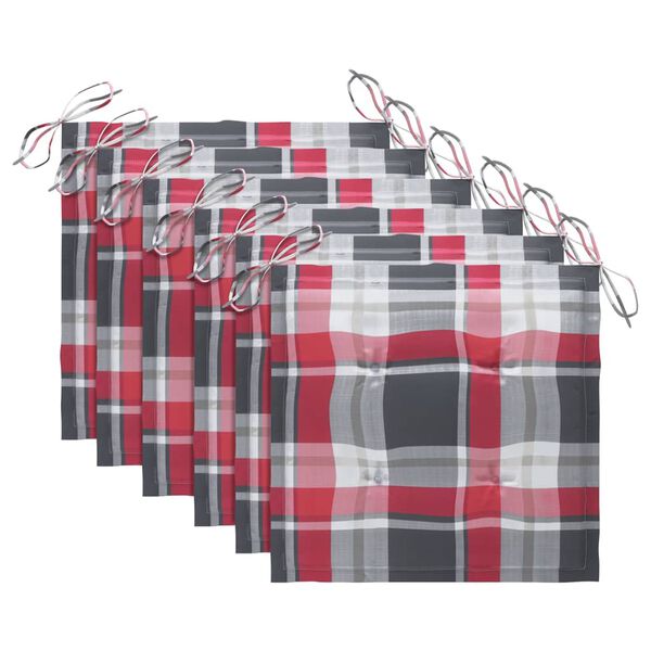 vidaXL Chaises à manger d'extérieur lot de 6 et coussins Acacia massif