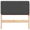 vidaXL T&ecirc;te de lit capitonn&eacute;e Brun et gris fonc&eacute; 90 cm Pin massif