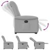 vidaXL Fauteuil inclinable électrique gris nuage tissu
