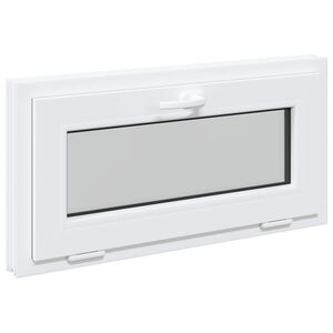 vidaXL Fen&ecirc;tre de sous-sol RISOR 80 x 40 cm PVC et verre Blanc