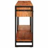 vidaXL Tables console avec tiroir 2 pcs Marron Bois d'Acacia Massif