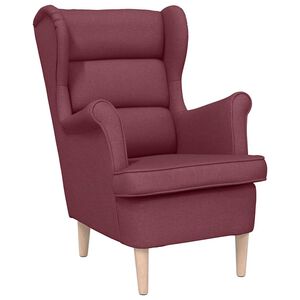 vidaXL Fauteuil rouge bordeaux 74x84x100 cm tissu