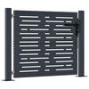 vidaXL Portail de jardin Anthracite 100x75 cm Acier Design carr&eacute;