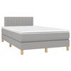 vidaXL Sommier &agrave; lattes de lit matelas LED gris clair 120x190 cm tissu