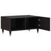 vidaXL Table basse Noir 80 x 50 x 40 cm Bois de mangue massif