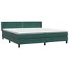 vidaXL Sommier &agrave; lattes de lit et matelas vert fonc&eacute; 180x220cm velours