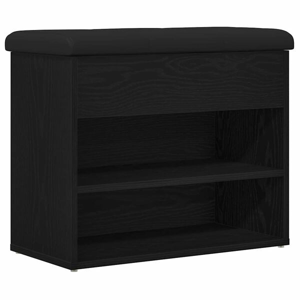 vidaXL Banc de rangement Ch&ecirc;ne noir 62 x 32 x 50 cm Bois d'ing&eacute;nierie
