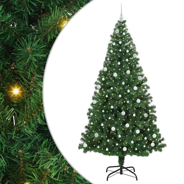 vidaXL Sapin de No&euml;l artificiel Vert 240 cm PVC, Acier et Plastique